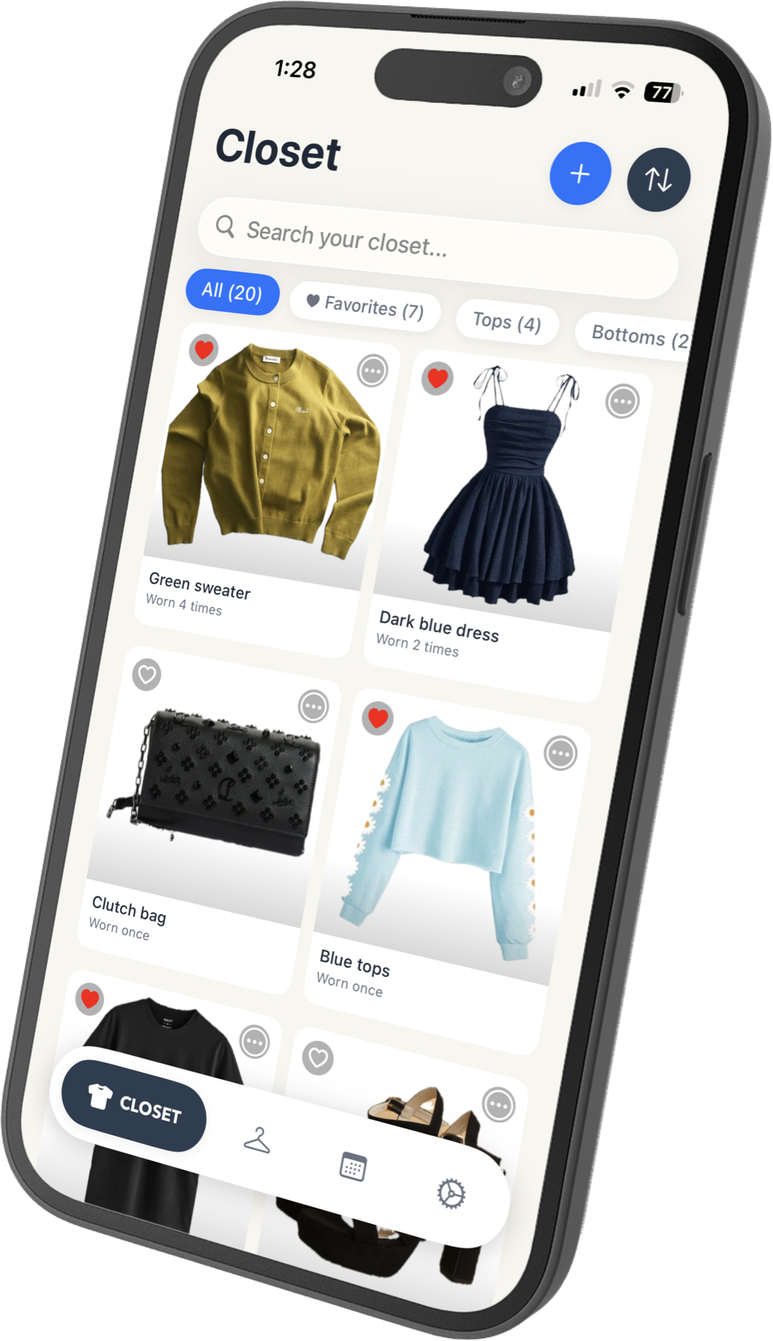 Digital closet organization